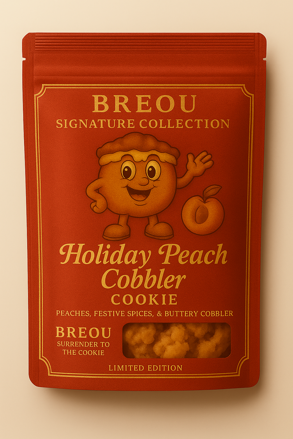 HOLIDAY PEACH COBBLER GIANT COOKIES -2 Pack